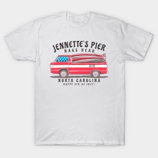 Jennette’s Pier, NC Summer Surfboards on the Fourth T-Shirt